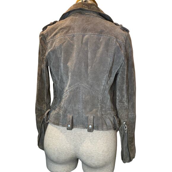 BLANKNYC Gray Suede Moto Jacket Size XS - Picture 6 of 10
